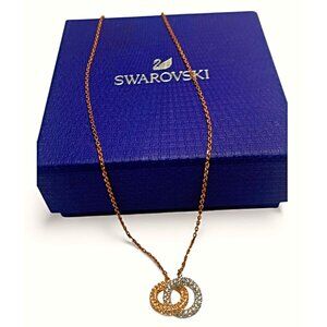 Swarovski Stone Necklace Multicolor Crystal Rose Gold-PVD  5414999